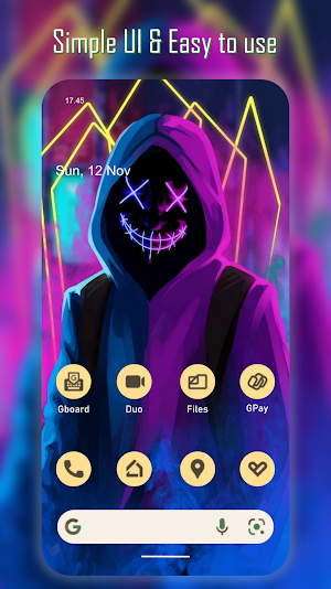 Neon Mask Wallpaper Parallax Screenshot 3