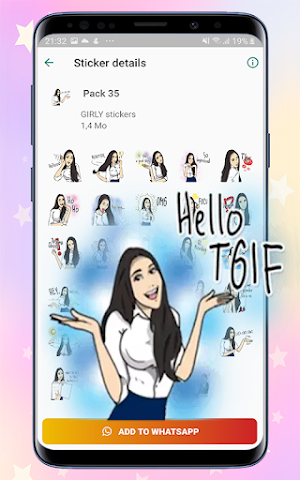 Girly Stickers WAStickerApps Screenshot 1