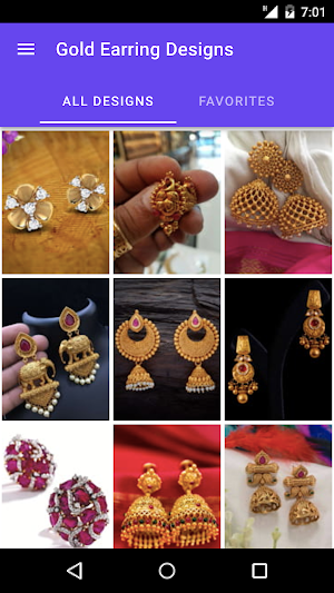 Gold Earring Designs Screenshot 2