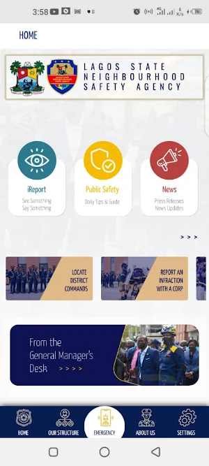 L N S A - Lagos State Neighbourhood Safety Agency Screenshot 1