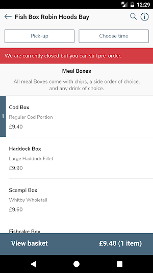 Fish Box Ordering Screenshot 1