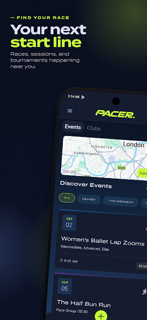 PACER: Home of Social Sport Screenshot 1