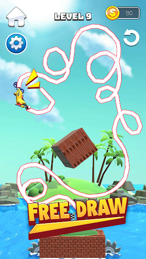 Banana Flights: Draw Puzzle Screenshot 1