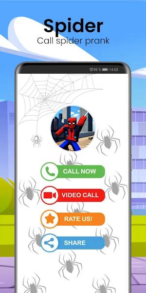 Spider hero man video call Screenshot 0