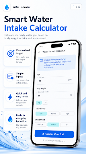 Water Reminder: Drink Water Screenshot 1