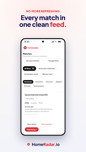 HomeRadar: Dutch Rental Alerts Screenshot 1