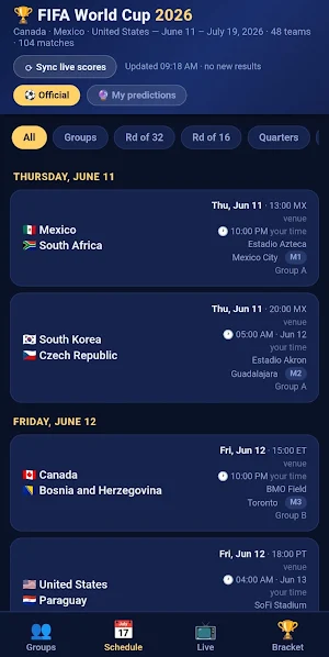 World Cup 2026: Live & Predict Screenshot 2