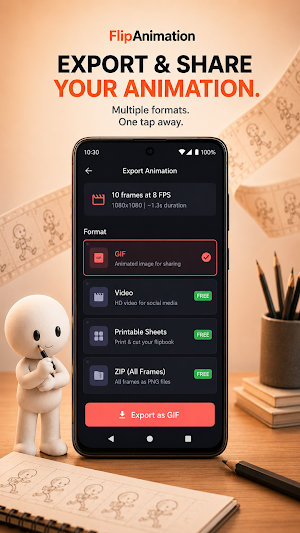 Flip Animation: 2D Draw a Clip Screenshot 2