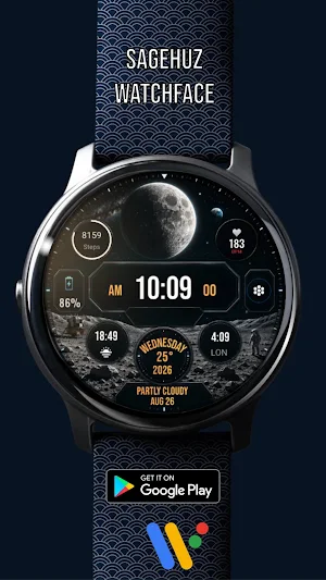 A138 Moon Watchface Screenshot 3