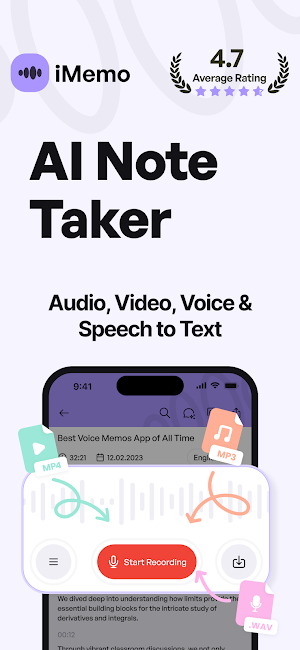 iMemo AI Note Taker Transcribe Screenshot 0
