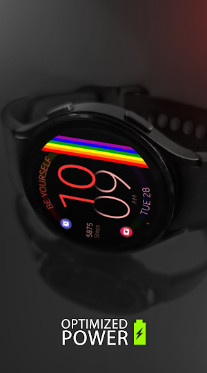 Rainbow digital watch face Screenshot 1