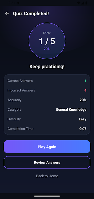 DarkMind Quiz Screenshot 3