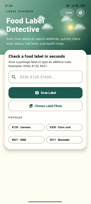 Food Label Detective Screenshot 0
