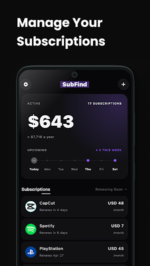 SubFind: Subscription Tracker Screenshot 0