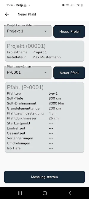 coreSPC: Screw Pile Control Screenshot 3