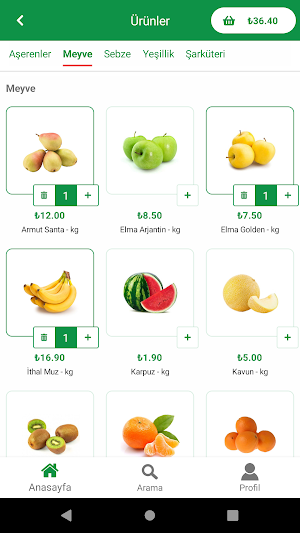 Pınar Manavı Sipariş Screenshot 1