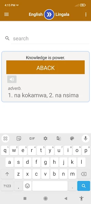 English To Lingala Dictionary Screenshot 0