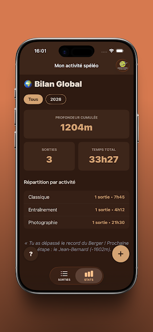 SpéléoLog Screenshot 2