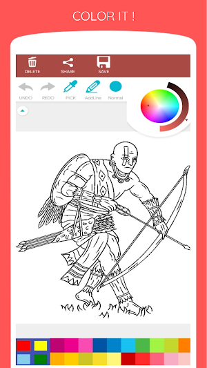 Brave Warrior Coloring Book Screenshot 3