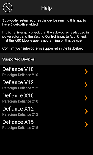 Paradigm Subwoofer Control Screenshot 3