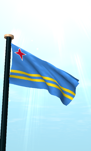 Aruba Flag 3D Live Wallpaper Screenshot 1