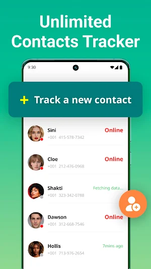 Last Seen, Online Tracker Screenshot 1