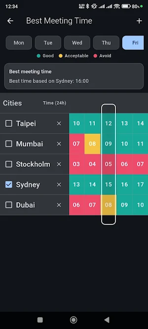 Clockwise: World Time, Meeting Screenshot 1