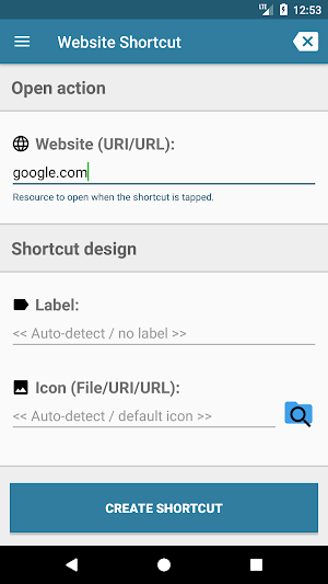 Website Shortcut Screenshot 0