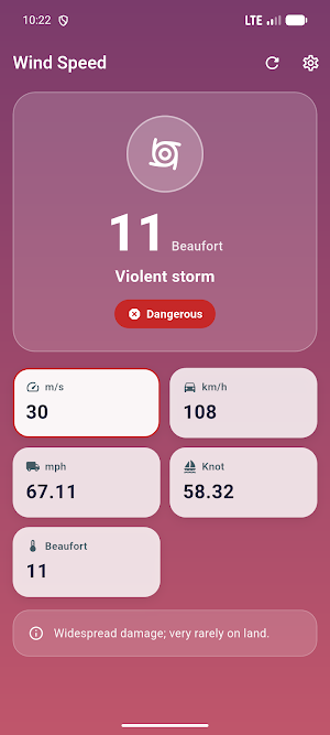 Wind Speed Converter Screenshot 3