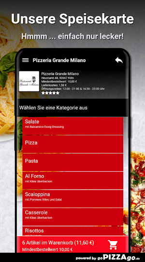 Pizzeria Grande Milano Köln Screenshot 3