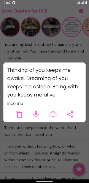 Love Quotes for HER and Saying Screenshot 1