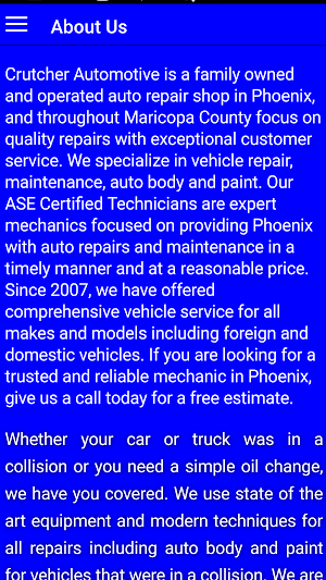 Crutcher Automotive Screenshot 3