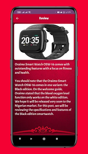 Oraimo OSW 16 Smartwatch Guide Screenshot 3