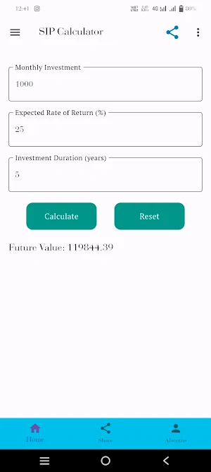SIP Calculator Screenshot 2