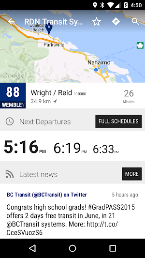Nanaimo RDN Transit System Bus - MonTransit Screenshot 1