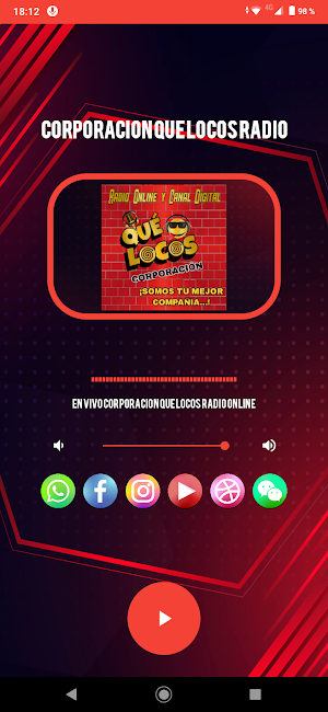 CORPORACION QUE LOCOS RADIO Screenshot 2