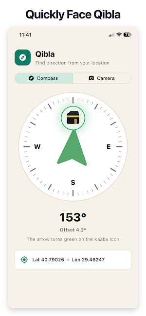 Qibla: Azan & Prayer Times Screenshot 0