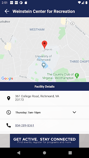 University of Richmond Recreation Screenshot 2