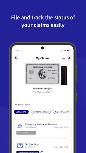 AXA Cardmember Benefits Screenshot 2