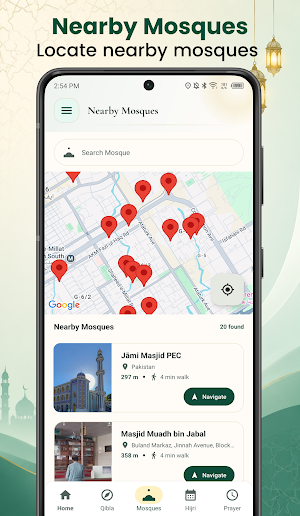 Qibla Direction & Prayer Times Screenshot 1