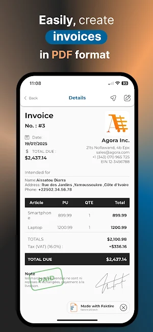 Faktire : Pro Invoicing Tool Screenshot 1