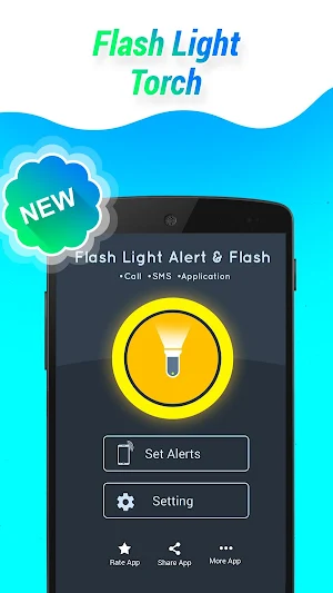 Flashlight Alert on Call / SMS Screenshot 1