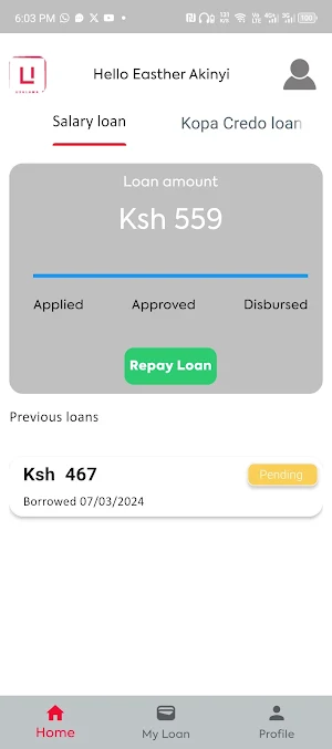 Usalama Loans Screenshot 0