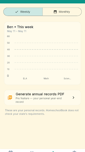 HomeschoolBook: Hours & PDF Screenshot 2