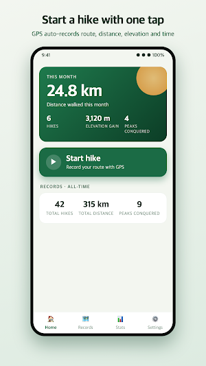 Hiking Log: GPS Hike Tracker Screenshot 1