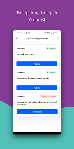 Ijtimoiy so’rov Screenshot 2