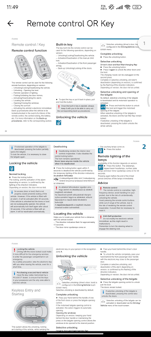 Car User Manual Peugeot 3008 Screenshot 2