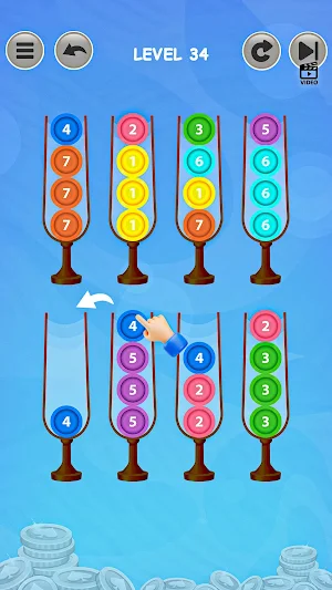 Coin Puzzle:Sort'n Merge Coins Screenshot 3
