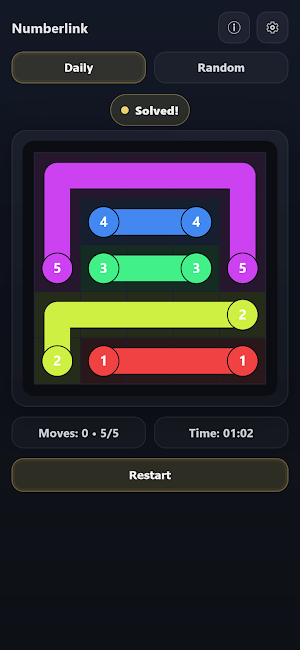 Numberlink - Path Puzzle Screenshot 0