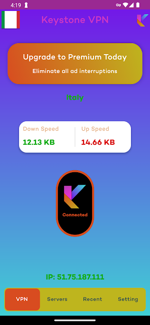Keystone VPN: Essential Secure Screenshot 2